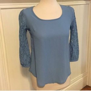 Baby Blue Top with cute bows down the back